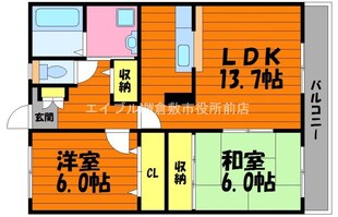 フォブールQUA　B棟の物件間取画像